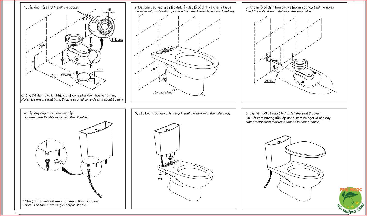 Hướng dẫn tự lắp đặt bồn cầu tại nhà đúng kỹ thuật